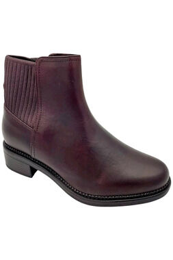 Clarks Women's Maye Palm Ankle Boots Bordeaux - Medium